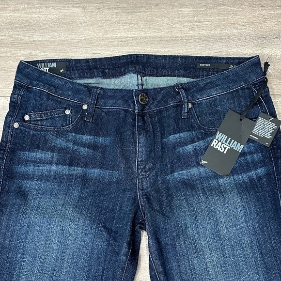 Mens William RAST Denim Jeans 31 x 35 Pants Navy Blue Bootcut Stretch Denim New - Picture 5 of 12